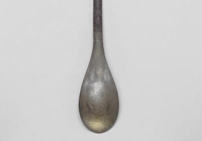 图片[3]-Silver jade-inlaid eating utensil with wood handle, Qing dynasty, 18th-19th century-China Archive